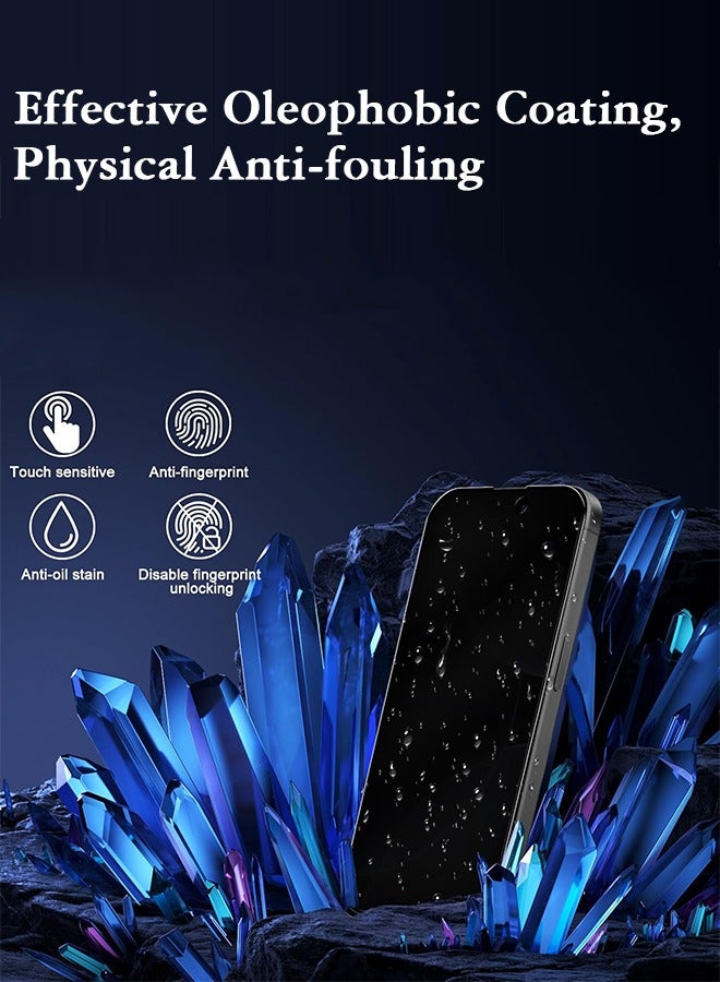 【عبوة من قطعتين】 واقي شاشة الخصوصية لهاتف iPhone 16 Pro Max (6.9 بوصة)، غطاء كامل للحماية من الحافة إلى الحافة، جراب خاص مضاد للتجسس، منحني - Image 5