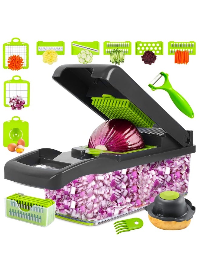 FUJZXANS 16-Piece Multifunctional Vegetable Chopper Cutter Slicer And Dicer Tool Multifunctional Food Cutter - Image 1