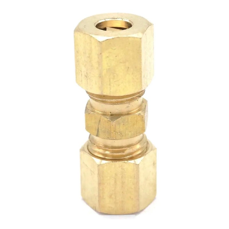 Brass Straight Compression Union Fitting For 1 4 Inch Tube OD Connector - Image 2
