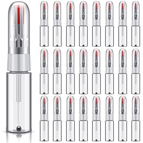 Potchen 24 Packs Fillable 2in1 Paint Touch up Applicator Pens Precision Fine Tip Writer Pen Brush Touch up Paint Pen for Walls Auto Car Scratch Repair Chips 7 ml - Image 1