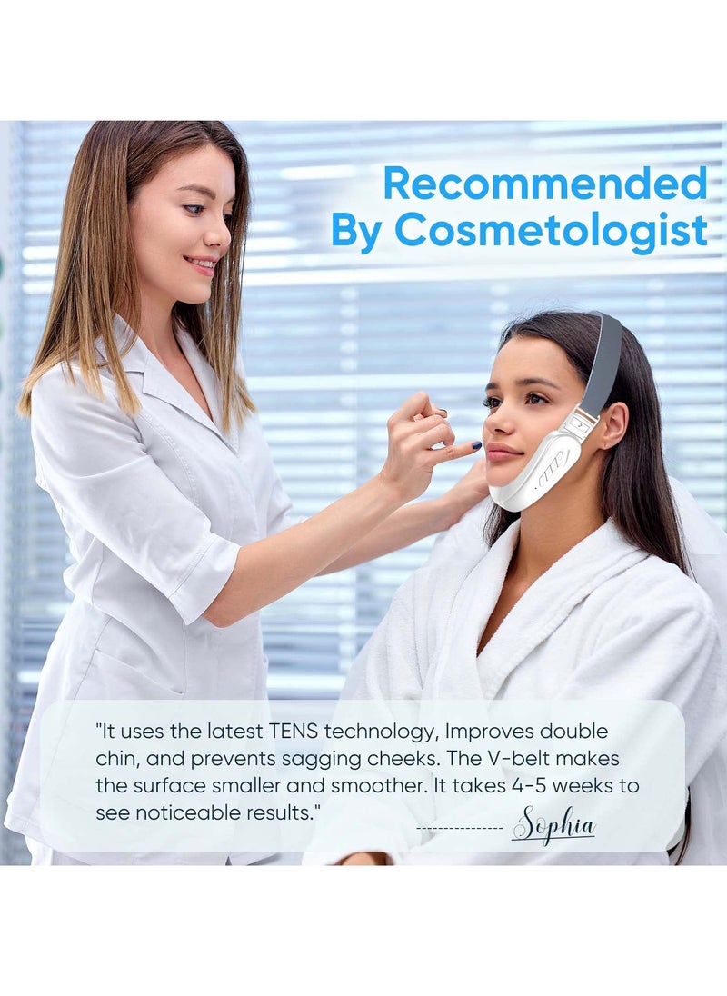 Electric V-Face Machine, Shaping Face Lifting Device Double Chin Reducer Beauty Machine, V Face Shaping Massager Face Lifting Tool Anti Wrinkle Beauty Machine with Blue Light