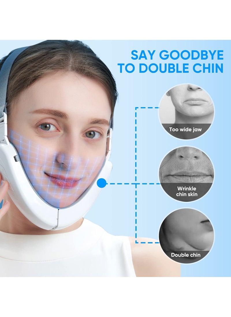 Electric V-Face Machine, Shaping Face Lifting Device Double Chin Reducer Beauty Machine, V Face Shaping Massager Face Lifting Tool Anti Wrinkle Beauty Machine with Blue Light