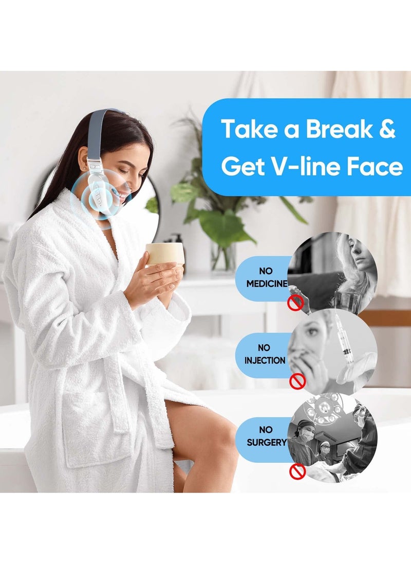 Electric V-Face Machine, Shaping Face Lifting Device Double Chin Reducer Beauty Machine, V Face Shaping Massager Face Lifting Tool Anti Wrinkle Beauty Machine with Blue Light