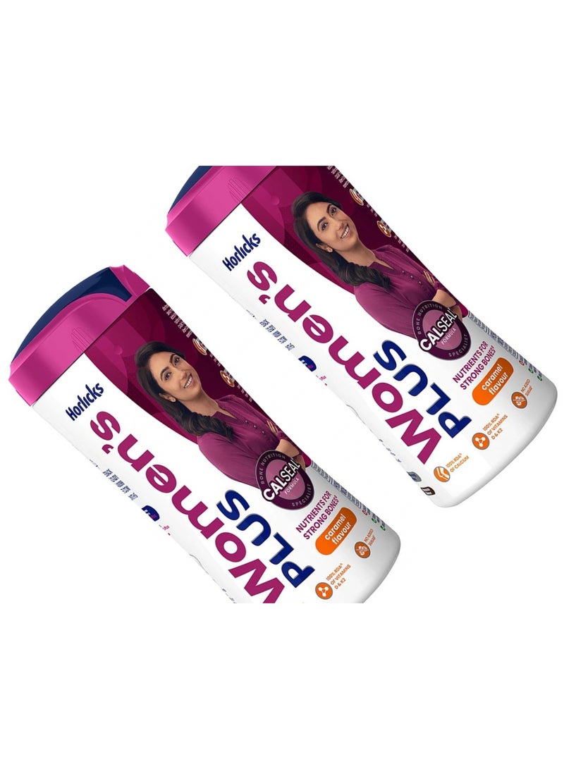 HORLICKS Womens Plus Calseal Caramel 400 Gram Pack Of 2 (2 x 400 g) - Image 2