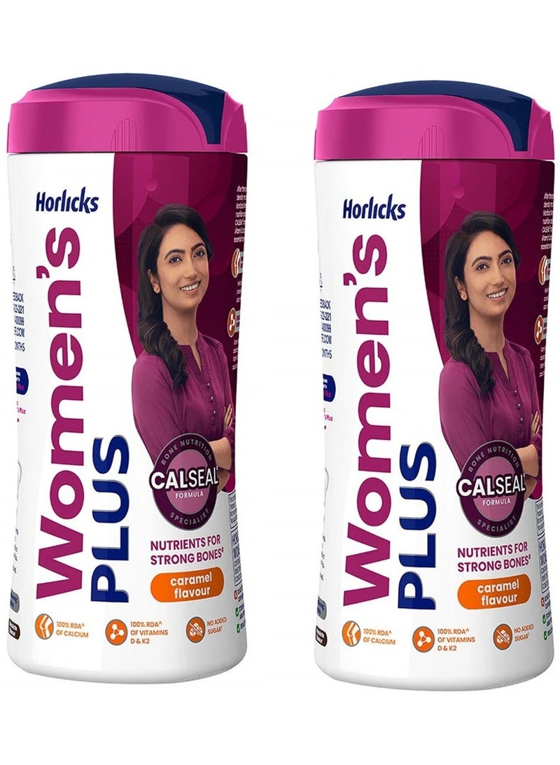 HORLICKS Womens Plus Calseal Caramel 400 Gram Pack Of 2 (2 x 400 g) - Image 1