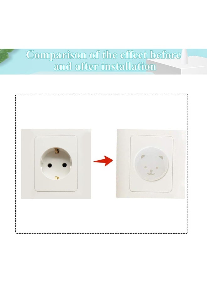 Fielect Outlet Plugs Covers Childproof Outlet Covers Protectors Electric Socket Cover Electrical Protector 2-Pin Transparent 30Pcs - Image 5