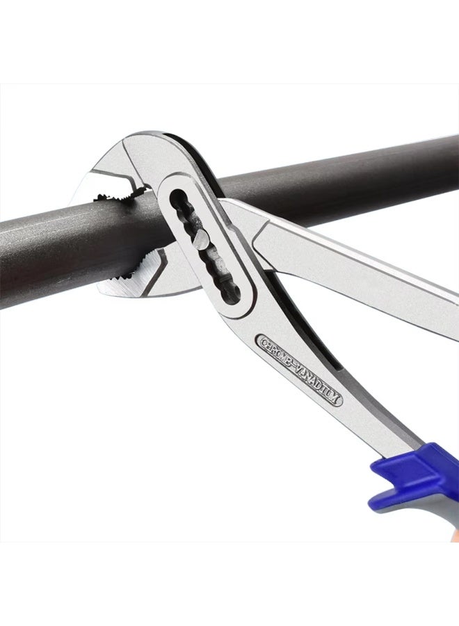 كماشة مضخة مياه قابلة للتعديل، مصنوعة من فولاذ الكروم والفاناديوم، مزودة بسبعة أخاديد لضبط سريع، مفتاح ربط أنابيب متعدد الوظائف، كماشة سباكة، مقبض مانع للانزلاق من مادة TPR، مناسبة لإصلاح السباكة، وصيانة المنازل، وأعمال خطوط الأنابيب، والصواميل، والمسامير، والأنابيب، والاستخدام الصناعي، والاستخدام الشاق. - Image 5