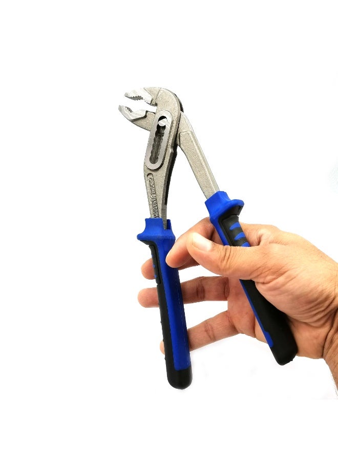 كماشة مضخة مياه قابلة للتعديل، مصنوعة من فولاذ الكروم والفاناديوم، مزودة بسبعة أخاديد لضبط سريع، مفتاح ربط أنابيب متعدد الوظائف، كماشة سباكة، مقبض مانع للانزلاق من مادة TPR، مناسبة لإصلاح السباكة، وصيانة المنازل، وأعمال خطوط الأنابيب، والصواميل، والمسامير، والأنابيب، والاستخدام الصناعي، والاستخدام الشاق. - Image 3