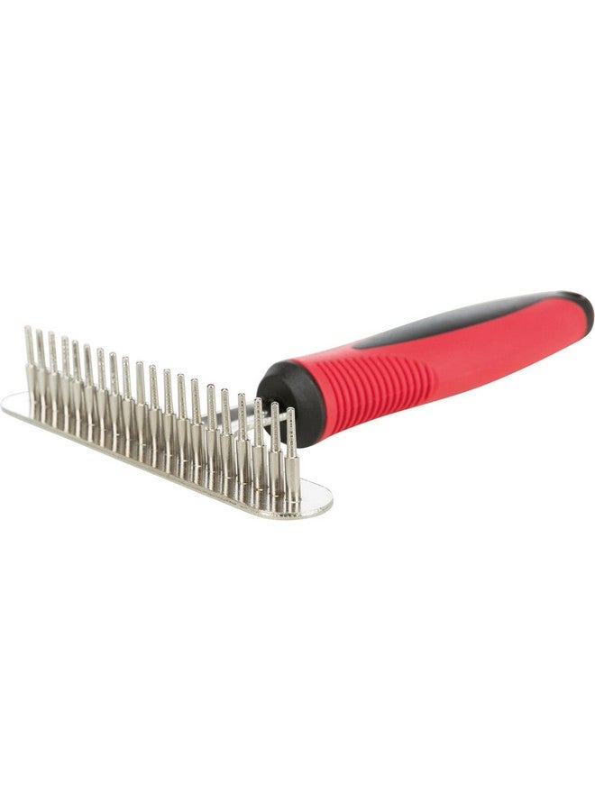 تريكسي مشط جرومر فاين تول للحيوانات الأليفة، مشط للعناية بالحيوانات الأليفة بمقبض بلاستيكي وقبضة مطاطية/معدنية، سهل الاستخدام، لأنواع الفراء المختلفة، للعناية بالطبقة الأساسية - (11 × 16 سم) - Image 2