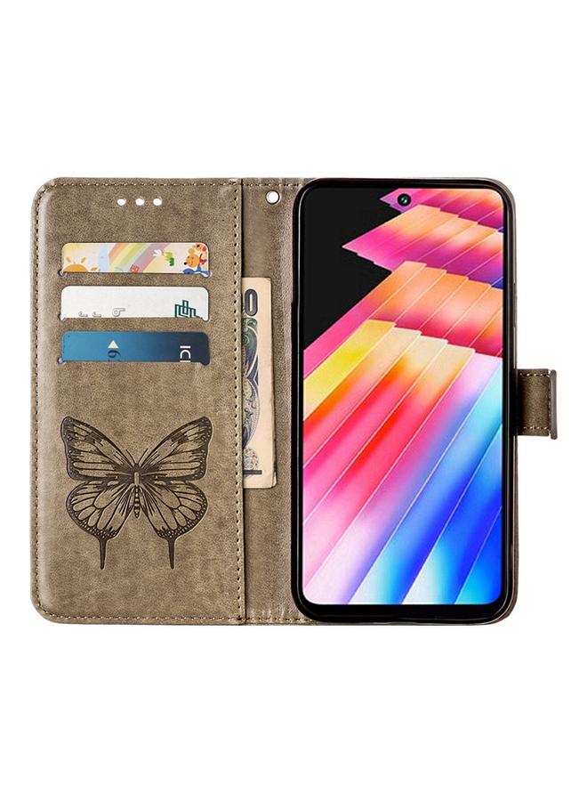 Zaboon Case For Infinix Note 30 5G / X6711 Embossed Butterfly Leather Phone Case - Image 4