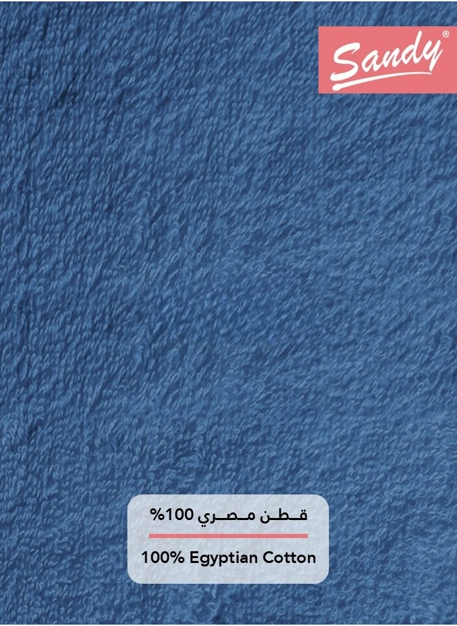 ساندي ساندي منشفة حمام بجودة الفنادق قطن 100% صنعت في مصر, ناعمة وسريعة الجفاف وعالية الامتصاص (70 × 140 سم) - ازرق  - Image 5