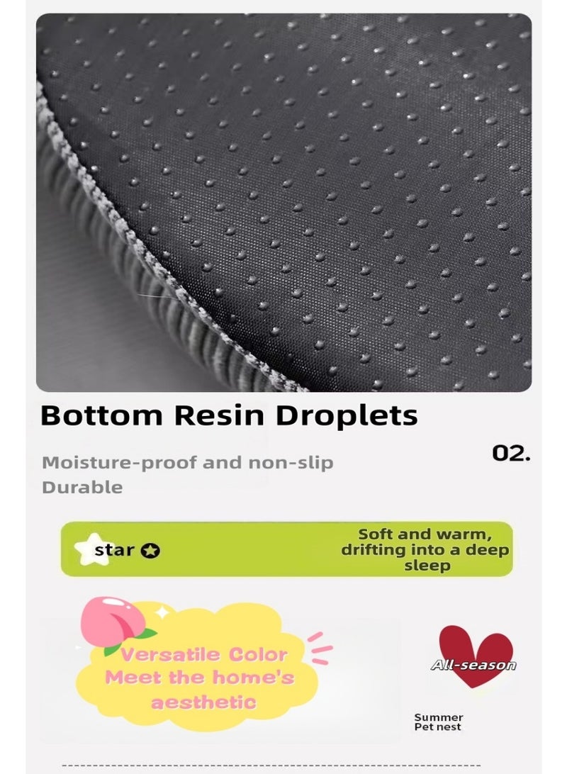 زيشينغ سرير كلب Zisheng كبير، مناسب كسرير للقطط، سرير كلب كبير، سرير جرو، سرير كلب صغير، سرير حيوانات أليفة - مرتبة عظمية قابلة للغسل 60*48*10 سم للكلاب (المقاس L كاكي) - Image 5