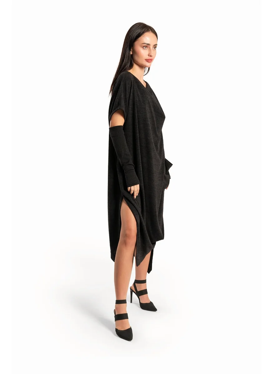 Wecre8 Women Matt Black Dress by WECRE8