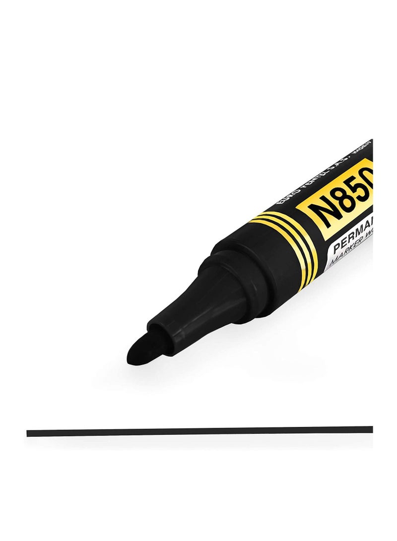 Pentel 12-Piece Permanent Marker Bullet Tip Black Ink  - Image 2