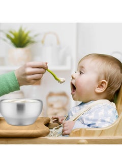 LIANYU 12Oz Stainless Steel Bowls For Kids 4 Pack Children Toddler Bowls Doublewalled Insulated Metal Bowls For Child Baby Toddler Feeding Bowl For Dinner Lunch Dishwasher Safe  - Image 4