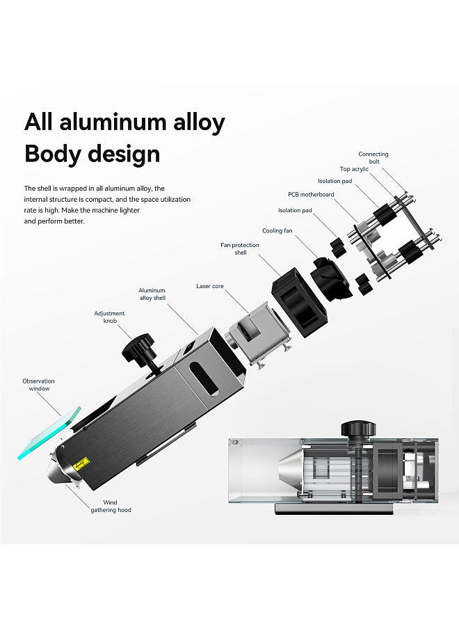 ATOMSTACK - M50 50W Engraving Laser Module Double Ultra-Fine Compressed Spot Upgraded Fixed-focus Laser Eye Protection Engraving Cutting Module - Image 1