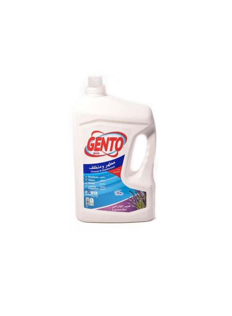 GENTO Lavender Scented Floor Disinfectant Liquid, Clear, 3L - Image 2