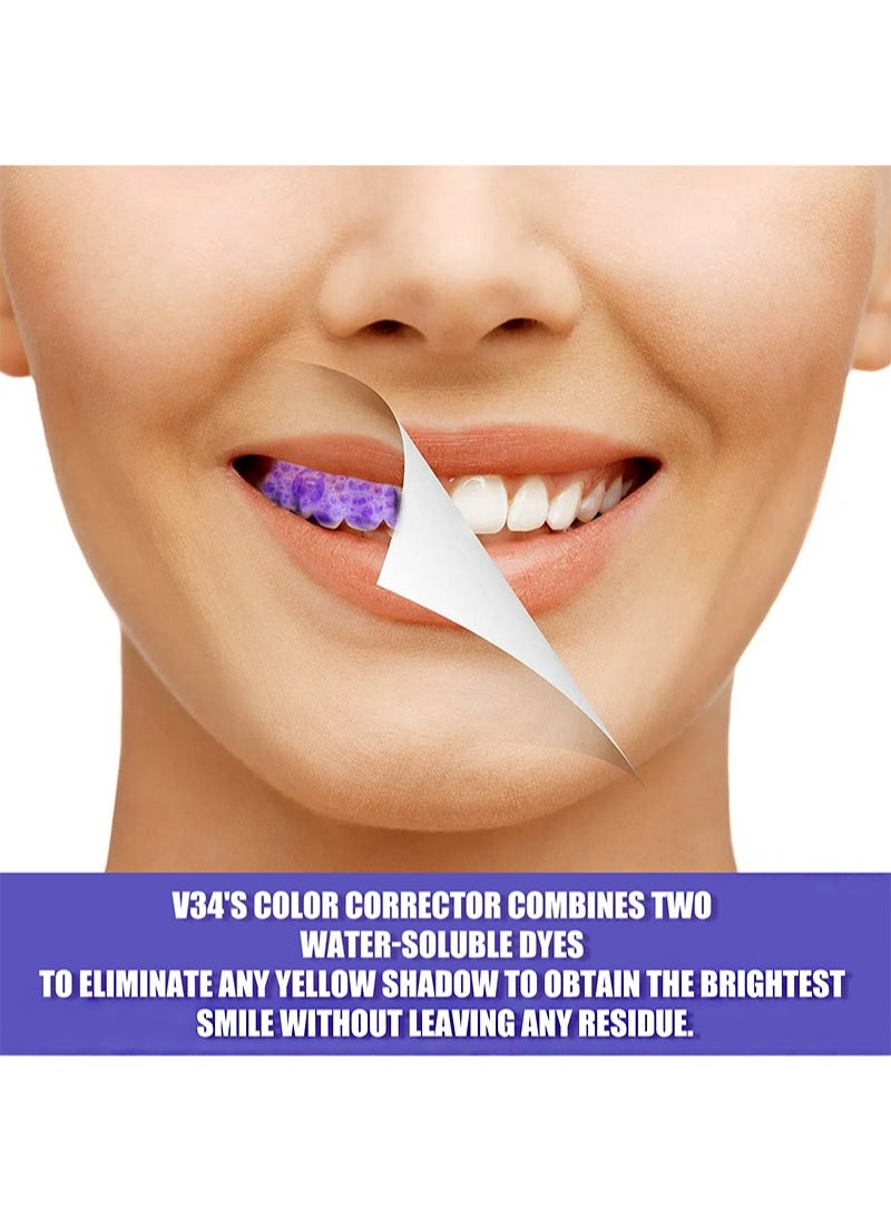 45ml Colour Corrector Foam，Purple Teeth Whitening Toothpaste, Teeth Whitener, V-34 Color Correcting Toothpaste, Foaming Toothpaste Whitening & Stain Removing (2 Bottles)