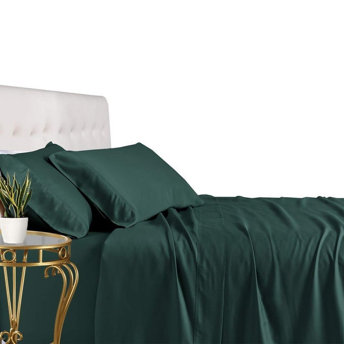 VISCOSE FROM BAMBOO BED SHEETS TWIN EXTRA LONG XL SOLID TEAL SUPER SOFT AND COOL 3PC SHEET SET