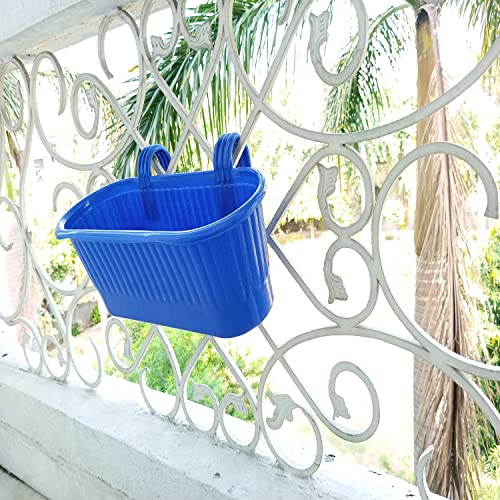 Clastik Virgin Plastic Hanging Planter, Multicolour (Multicolor), 4 Pieces - Image 5