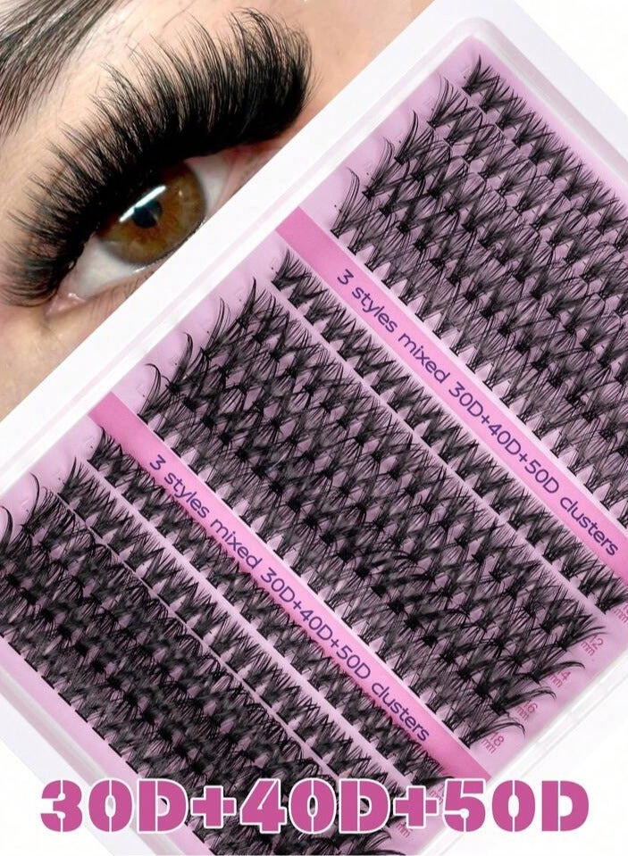 شوجر جيرل مجموعة وصلات الرموش شوجر، مجموعات رموش فردية يمكنك تركيبها بنفسك، مجموعات رموش mex مختلطة 10-16 ملم(300  مجموعة) - Image 1