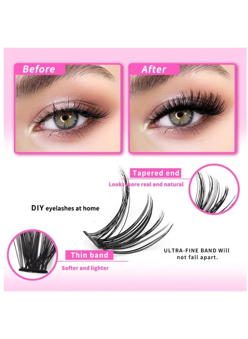 شوجر جيرل مجموعة وصلات الرموش شوجر، مجموعات رموش فردية يمكنك تركيبها بنفسك، مجموعات رموش mex مختلطة 10-16 ملم(300  مجموعة) - Image 4