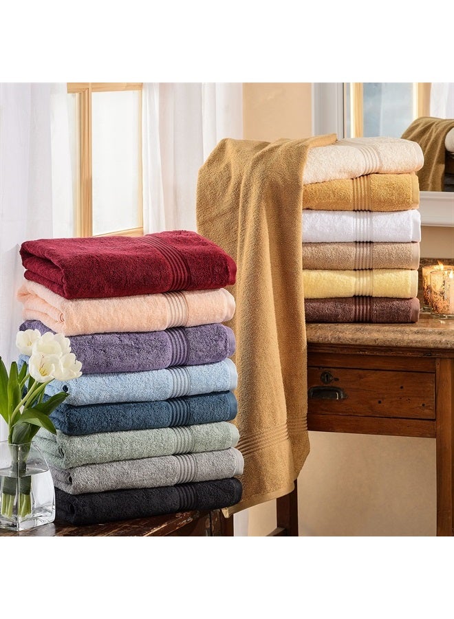 Superior Egyptian Cotton 6-Piece Towel Set, Bathroom Essentials, Towels for Bathroom, Apartment, Airbnb, Guest Bath, Face, Hand, Bath Towels, Washcloths, Absorbent, Fast Drying, Sage - Image 2