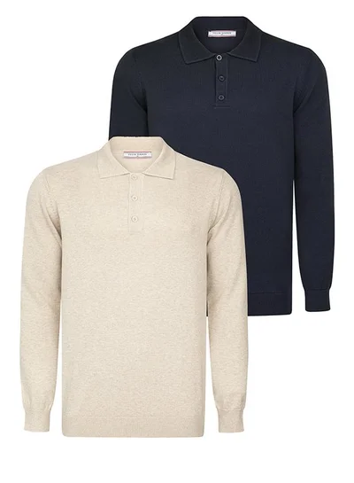 FELIX HARDY Pullover with Polo Collar Pack of 2