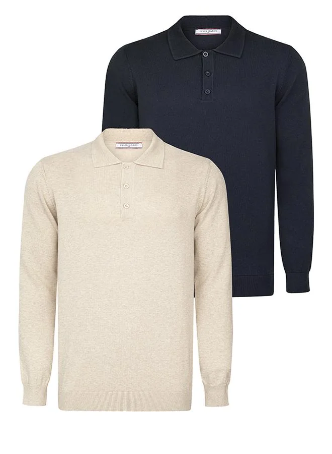 Pullover with Polo Collar Pack of 2