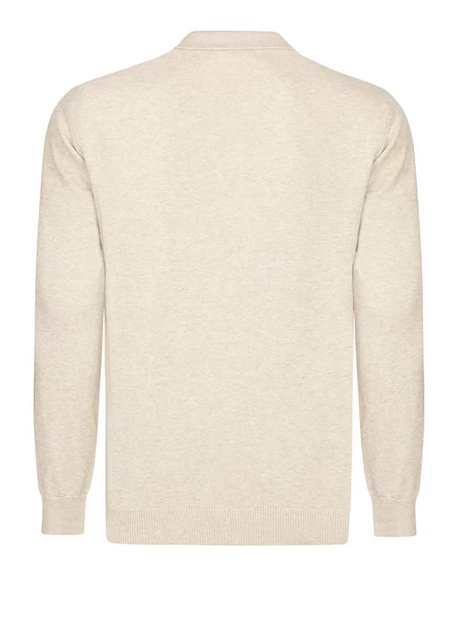 FELIX HARDY Beige-Navy Pullover with Polo Collar Pack of 2 for Men | Best Price UAE
