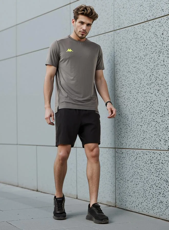 Kappa Kappa Logo Print Shorts with Mesh Accent