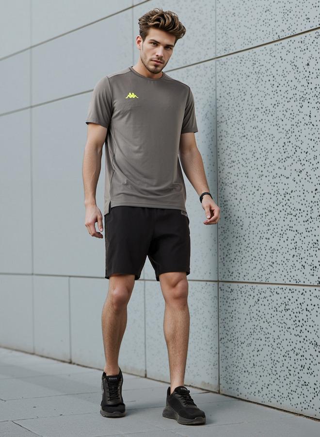 Kappa Logo Print Shorts with Mesh Accent - Image 2