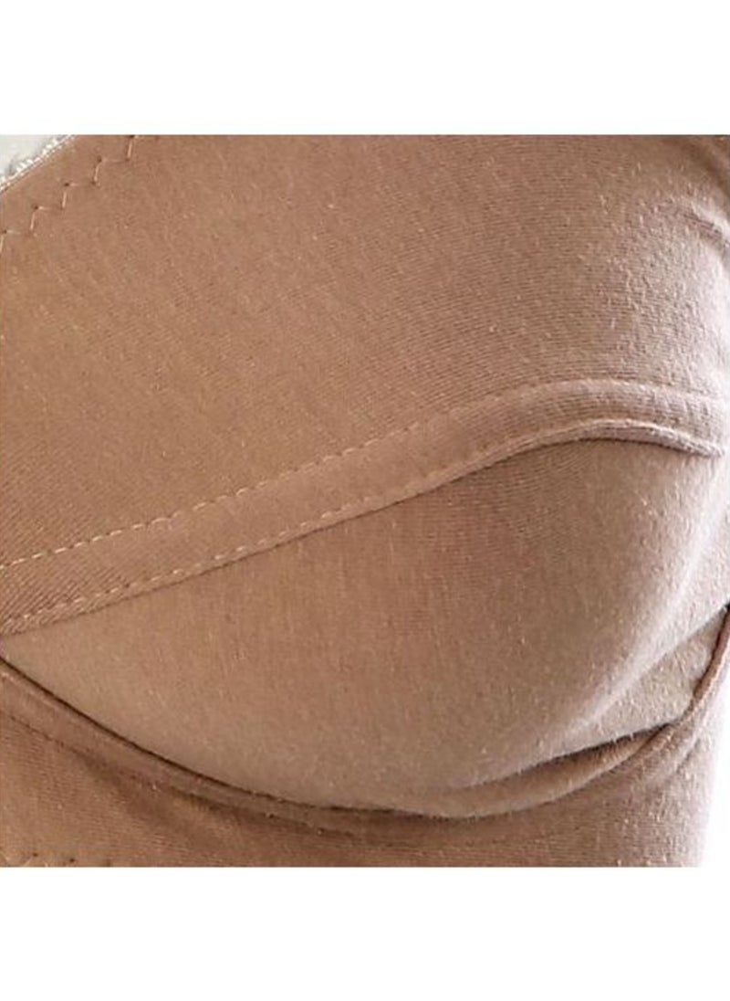 Lasso - Plain Cotton Lasso Bra - Model S 365 For Women, Beige - Image 1
