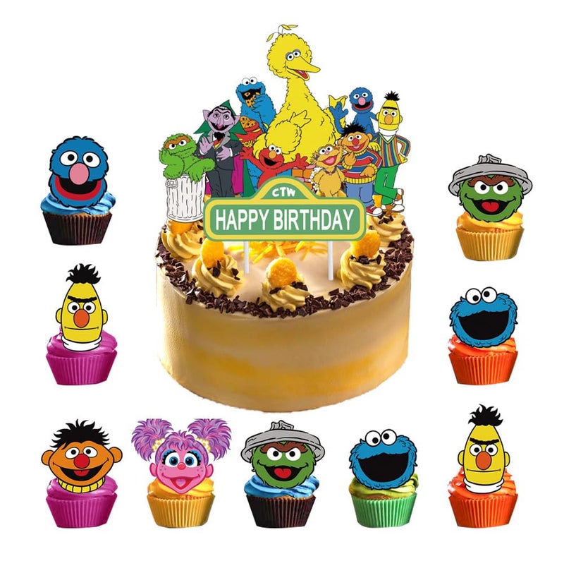 Losede 25PCS Cake Toppers Cupcake Toppers Cake Decorations Birthday Party Supplies Decorations (Style 9) - Image 1