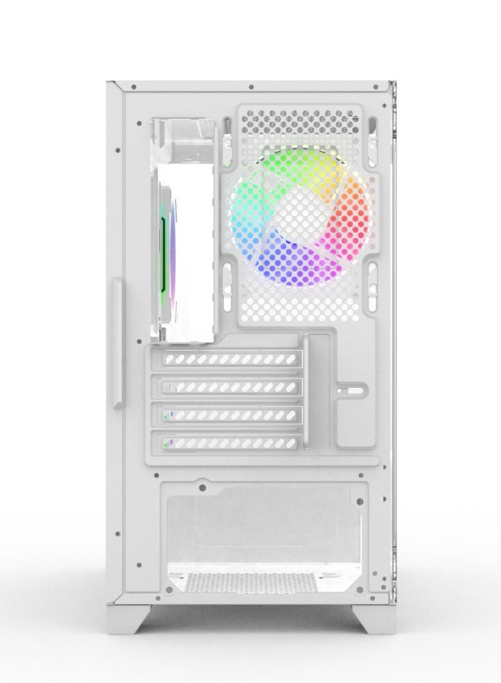 هووك كيس ألعاب هوك  بولت من هوك يأتي مع 4 مراوح ARGB PWM و جهاز للتحكم (ابيض) - Image 3