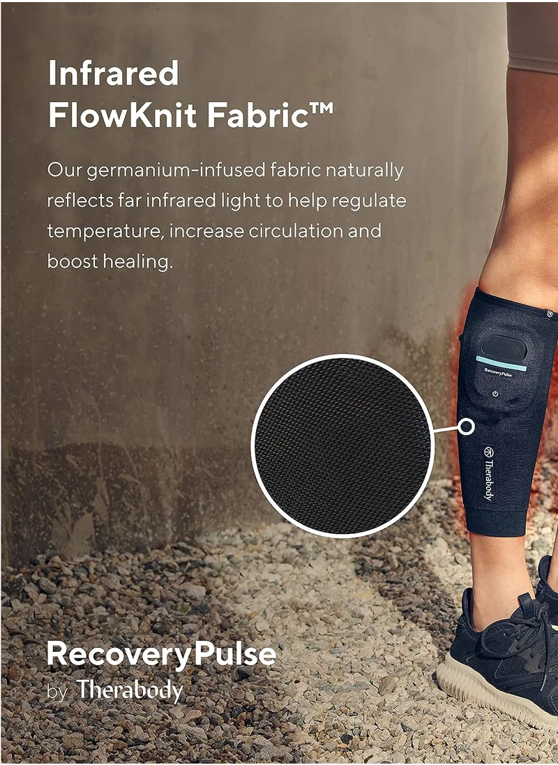 Therabody Therabody RecoveryPulse Calf Sleeve 1pc - Compression and Vibration Sleeve for On The Go Relief, Reduce Soreness and Pain in Lower Legs, Increase Flexibility, Medium