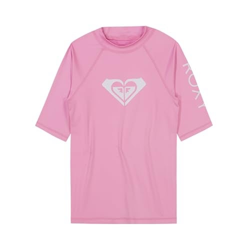 Roxy Girls' Short Sleeve Whole Hearted Rashguard Shirt, UPF 50+ Sun Protection, Quick Dry, Lilac Chiffon, 8-10 - Image 2