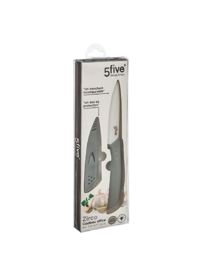 Five Simply Smart Zirco Ceramic Paring Knife Grey and Silver 10 cm 146631 - Image 1
