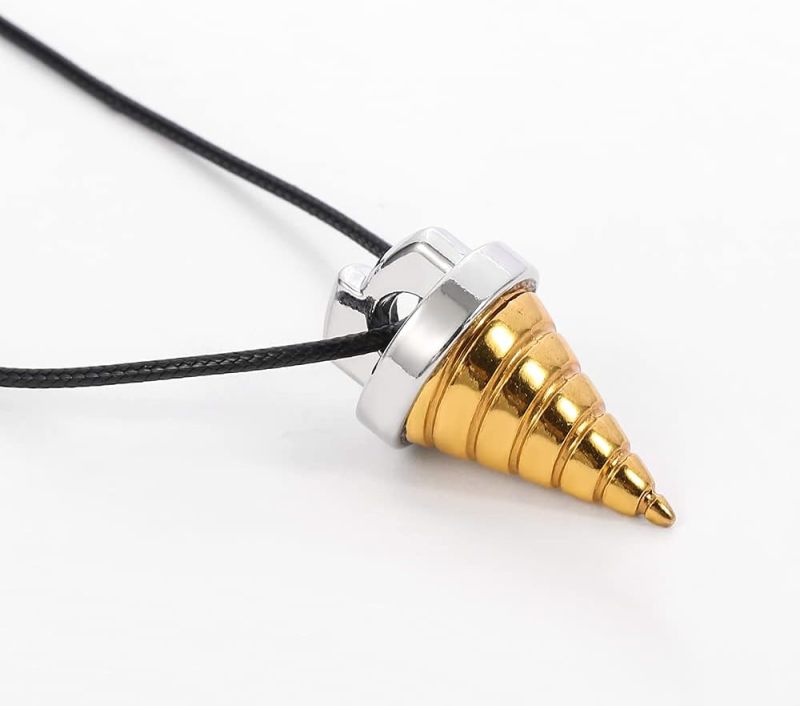 Gurren Lagann Collar: Durable Alloy Drill Pendant - Electroplated Sleek Finish, 4.5*1.7cm 23g Compact Lightweight for Anime Fans Everyday Wear Gift Giving - Image 3