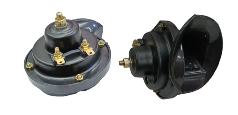 ATIF Horn For Universal For Bike, Universal For Car, Universal for Bus, Universal for Trucks Creta (BLACK HORN WITH WIRE) - Image 3