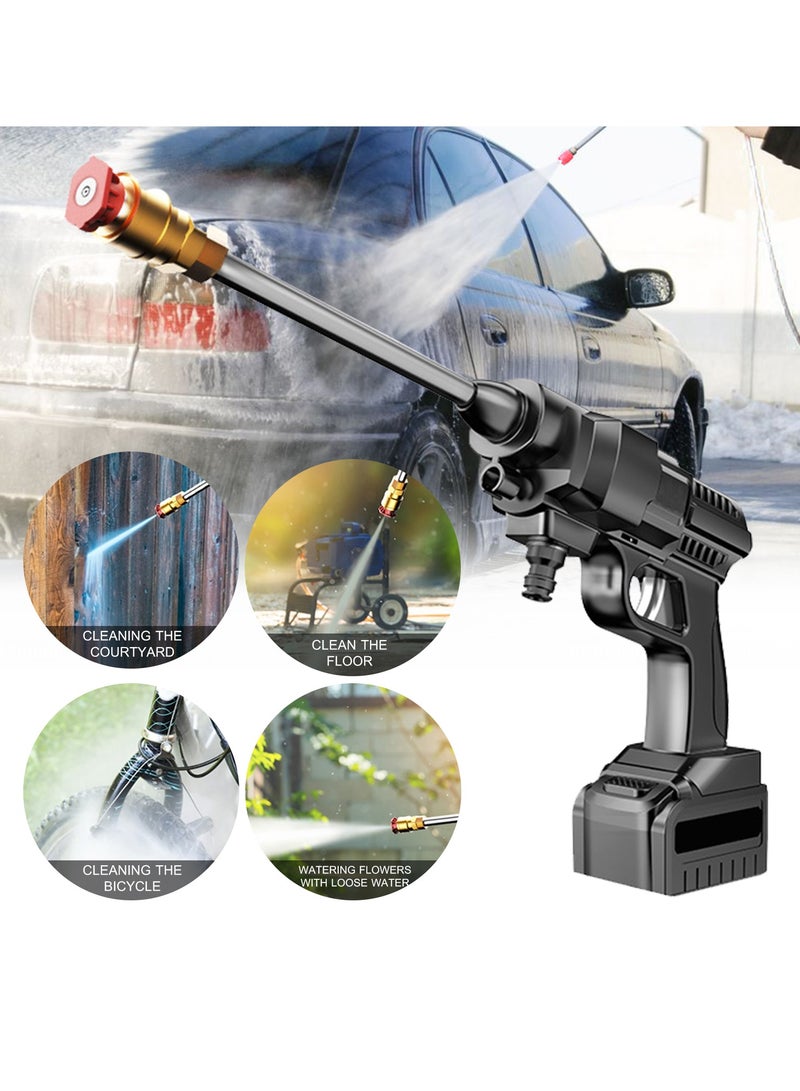 200W Cordless Electric Washer High Pressure 30 Bar Car Washer Foam Generator Water Pump Nozzle - Image 4