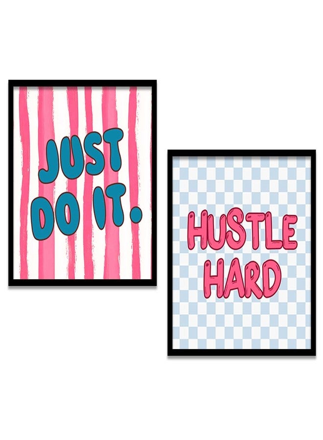 HOTHOUSE Motivational quotes wall decoration items posters with frame posters for office Study room Wall Decor Digital Reprint Set of 2 (10X10 inch) - Image 4