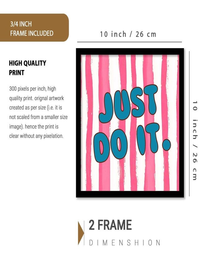 HOTHOUSE Motivational quotes wall decoration items posters with frame posters for office Study room Wall Decor Digital Reprint Set of 2 (10X10 inch) - Image 2
