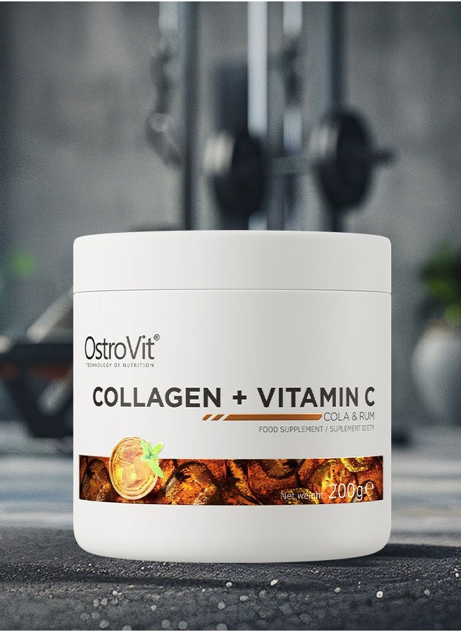 OstroVit Collagen Vitamin C Supplement 200g - Cola & Rum Flavour Powder, Supports Skin, Hair, Nails & Joint Health, With Added Vitamin C for Enhanced Absorption  - Image 3