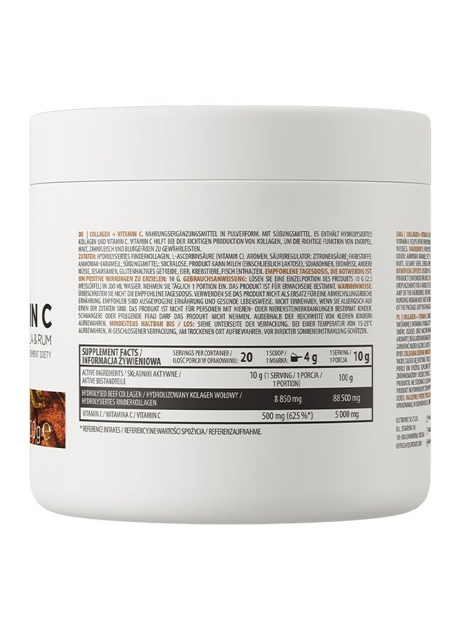 OstroVit Collagen Vitamin C Supplement 200g - Cola & Rum Flavour Powder, Supports Skin, Hair, Nails & Joint Health, With Added Vitamin C for Enhanced Absorption  - Image 5