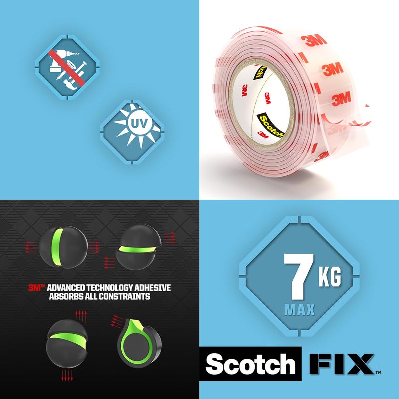 Scotch  Scotch-Fix™ Clear Double-Sided Mounting Tape 410H-CLR-EU, 25mmx1.5m, 24 RL/CV - Image 4