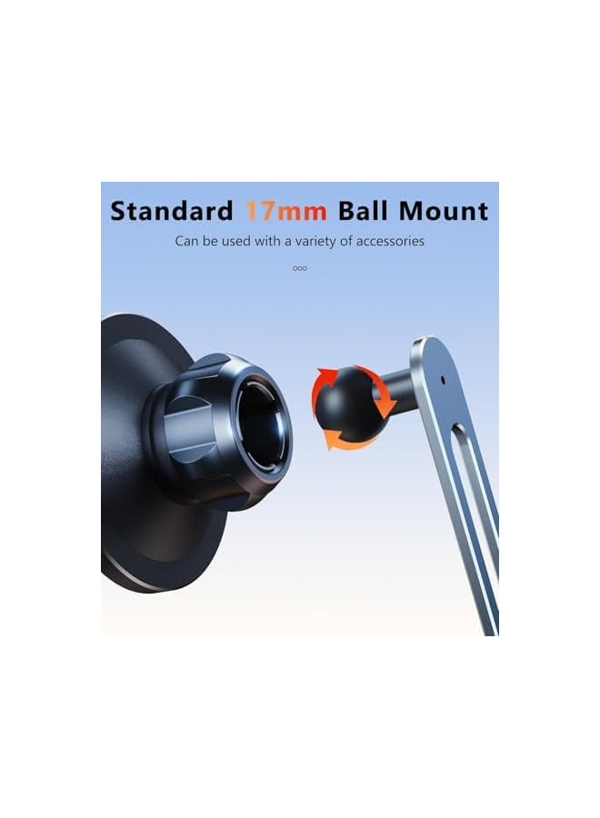 S-TOP Dual Head Tesla Screen Phone Mount for Model Y/3, [Magnetic + Clamp Head] Car Accessories, Aluminum Phone Holder Stand, Fits Highland & Juniper - Image 2