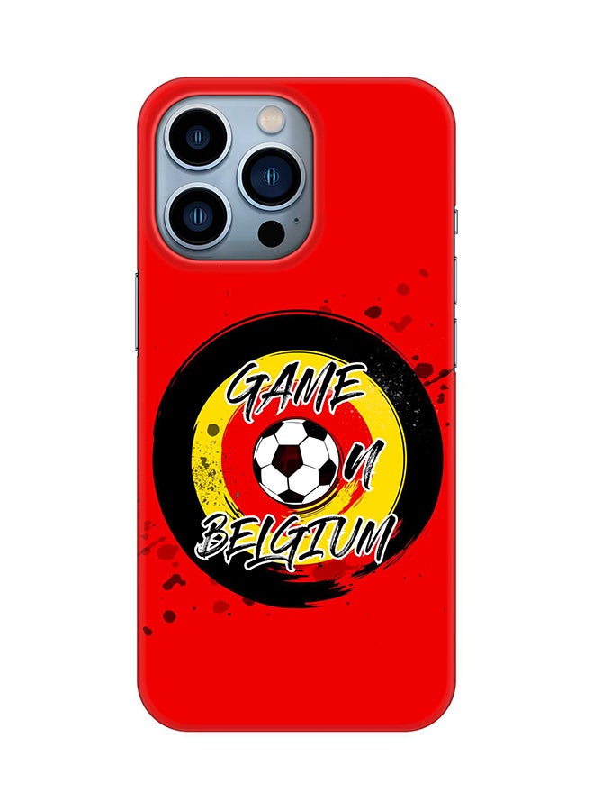 Stylizedd Case for Apple iPhone 14 Pro Slim Snap Classic Series Mobile Cover Hard PC Shield Matte Finish Print - Game on Belgium