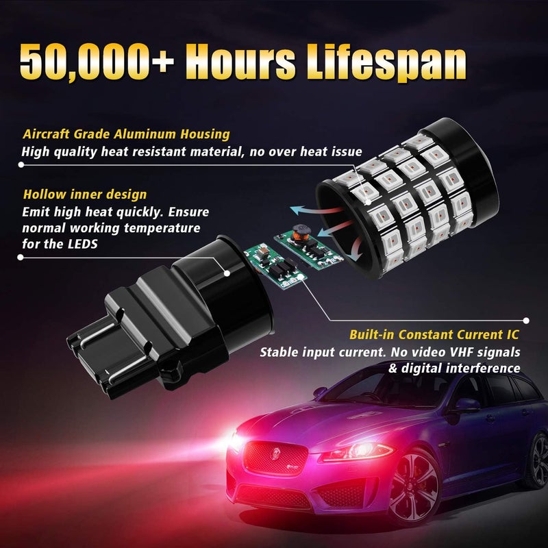 BRISHINE LED Flashing Brake Light Bulbs - Pack of 2 - Image 4