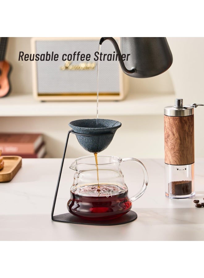 Bukela Pour Over Coffee Dripper Tea Dripper, Reusable Coffee Filter Tea Filter Single Cup Coffee Maker with Stand and Cleaning - Image 2